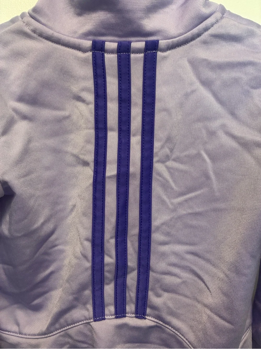 adidas Lavender Full-Zip Track Jacket with Contrast Purple Zipper, Size 2T